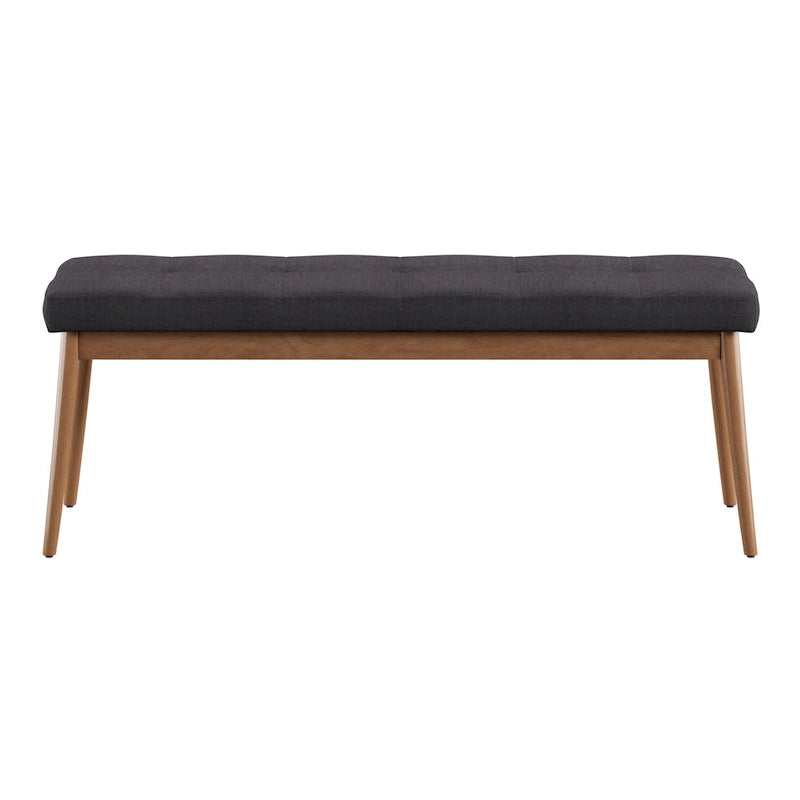 Banc de salle à manger en lin Sasha Oak à pieds inclinés