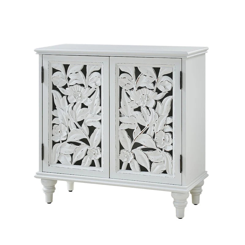 Alban Traditional 32Tall 2 Hollow Door Accent Cabinet with LED light by