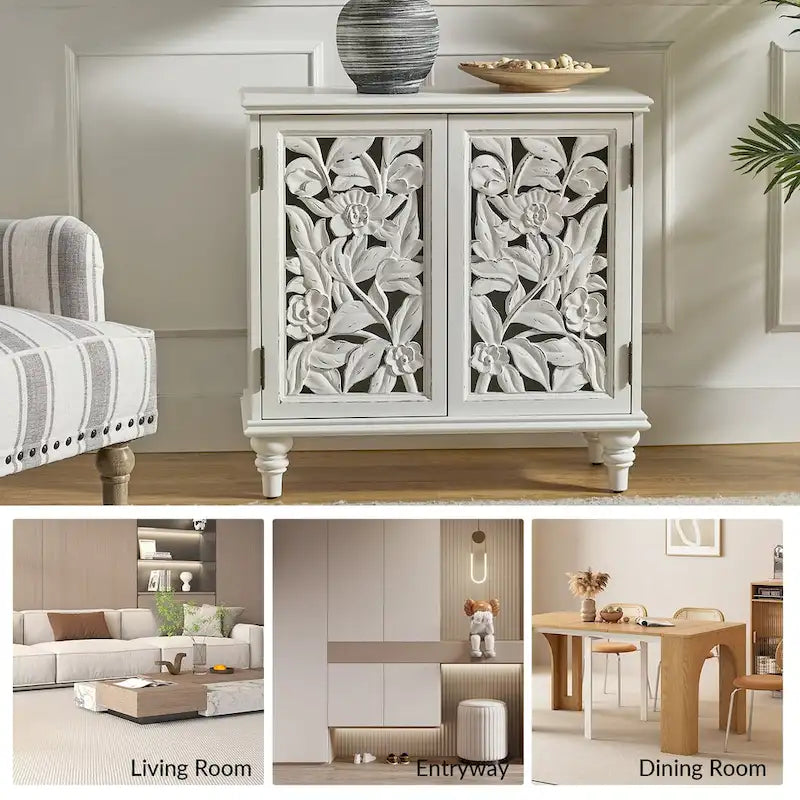 Alban Armoire d'appoint traditionnelle 32" avec éclairage LED par