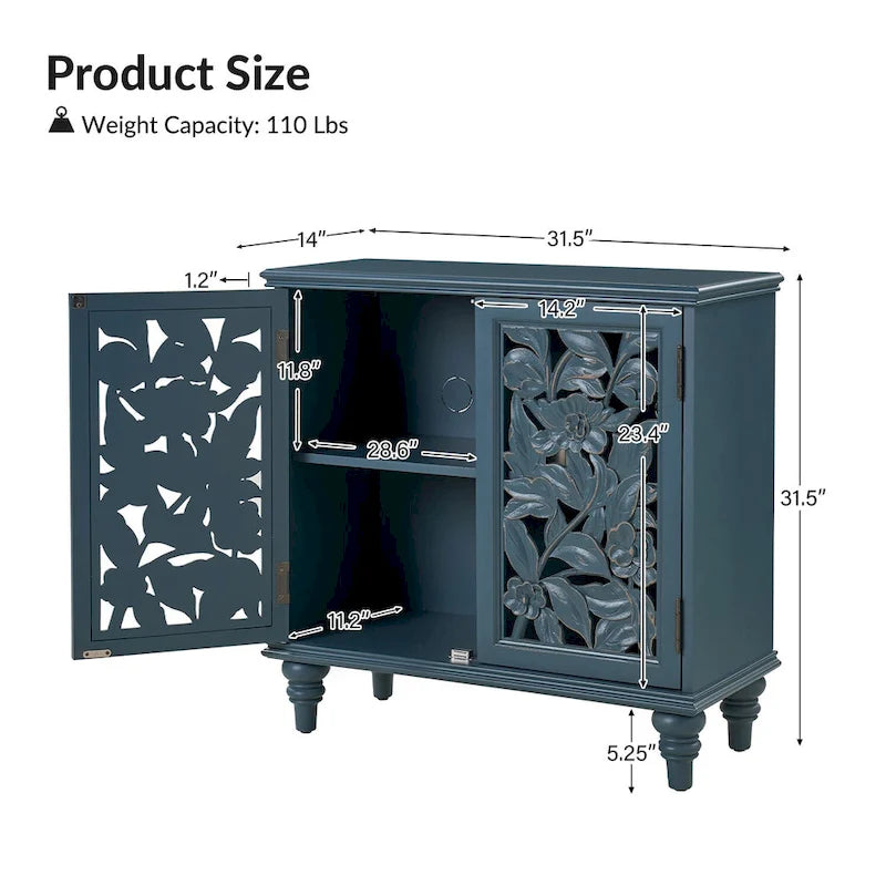 Alban Armoire d'appoint traditionnelle 32" avec éclairage LED par