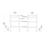 Tabouret de comptoir en bois sans dossier SQ Rush, 24 po