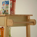 Kitchen Island Cart with Solid Wood Top and Locking Wheels