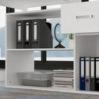 L-shaped Executive Desk With Drawer Cabinet for Home and Office Wrting