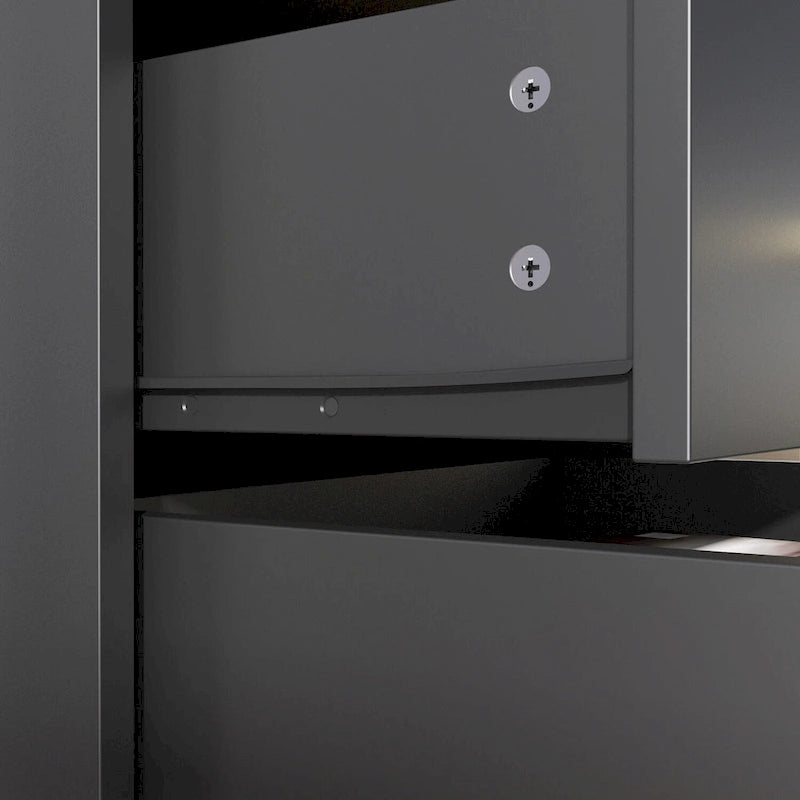 23.6Tall 3 Drawer Nightstand End Table Beside Gold Handle