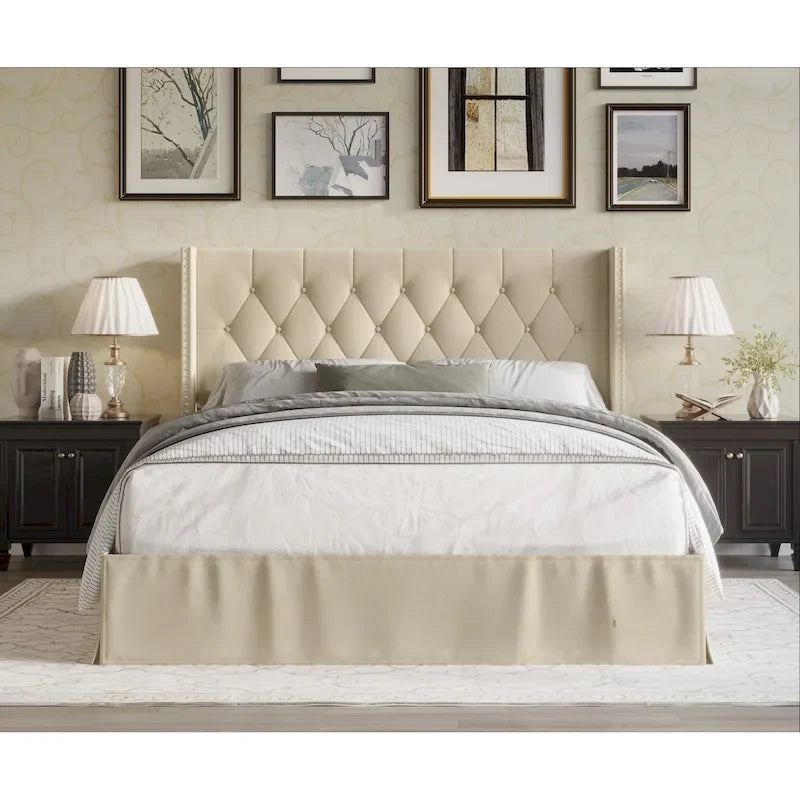 Billy Tufted Upholstered Platform Bed