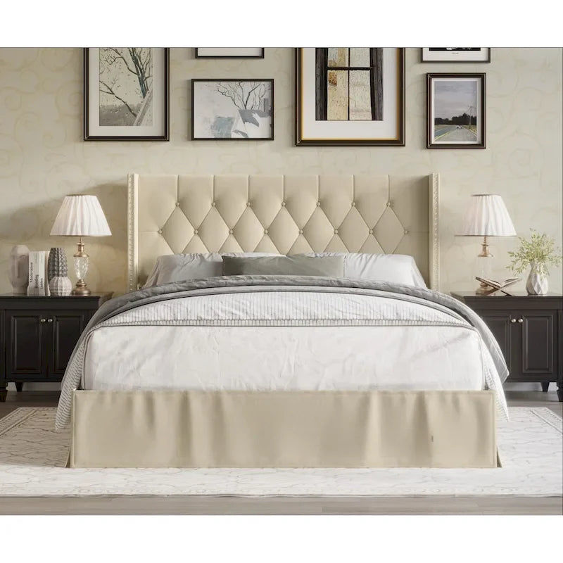 Billy Tufted Upholstered Platform Bed