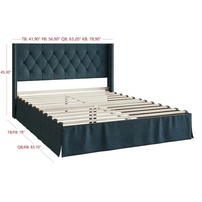 Billy Tufted Upholstered Platform Bed