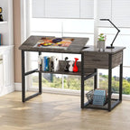 Drafting Table Drawing Computer Desk Artist Craft Table with Adjustable Top
