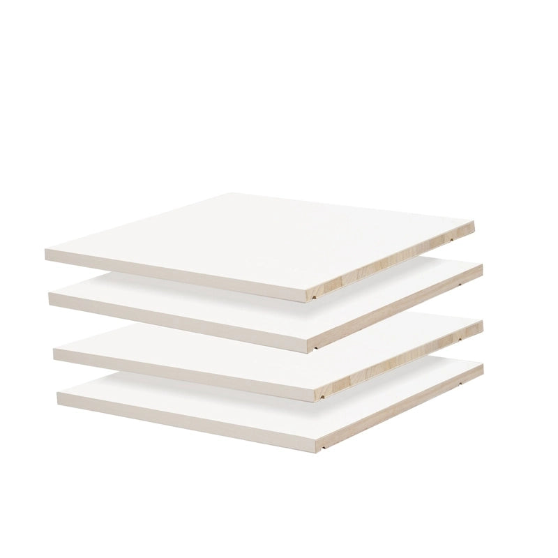 100% Solid Wood Set of 4 Small Shelves for Kyle Wardrobe Armoires