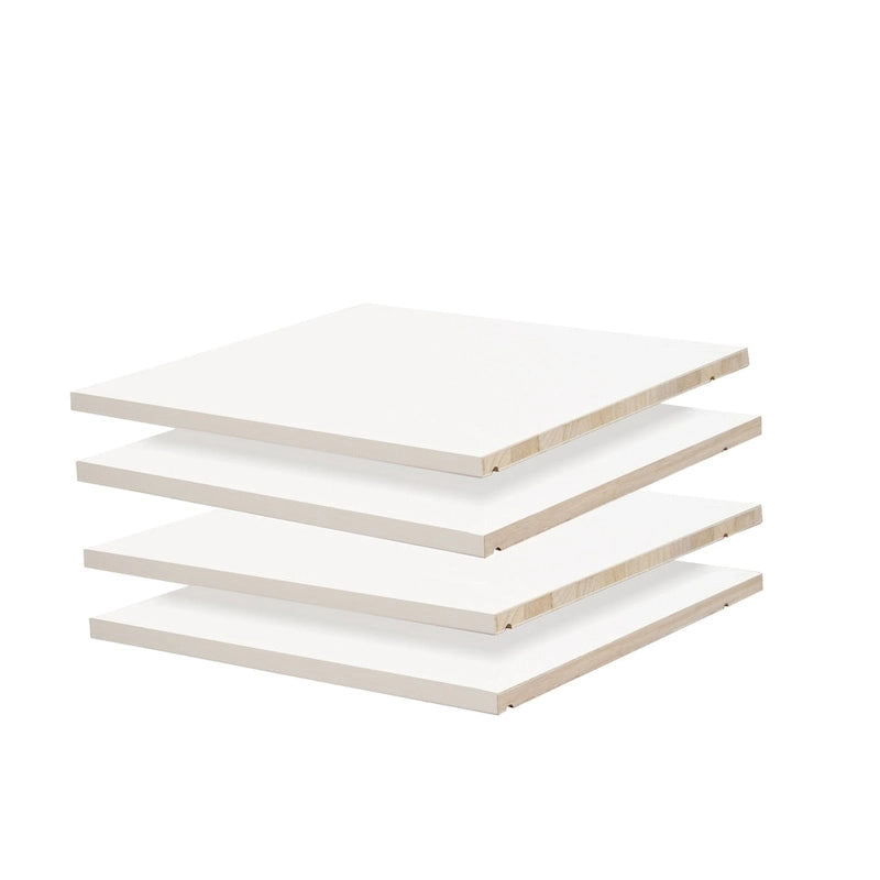 100% Solid Wood Set of 4 Small Shelves for Kyle Wardrobe Armoires