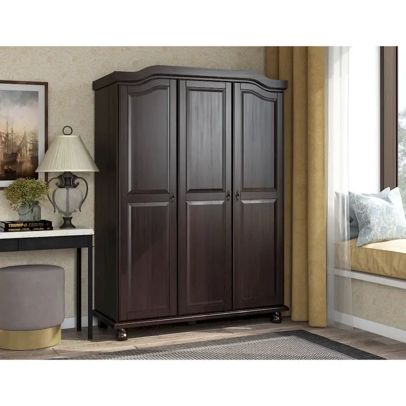 100% Solid Wood Set of 4 Small Shelves for Kyle Wardrobe Armoires