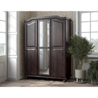 100% Solid Wood Set of 4 Small Shelves for Kyle Wardrobe Armoires