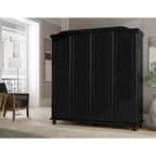 100% Solid Wood Set of 4 Small Shelves for Kyle Wardrobe Armoires