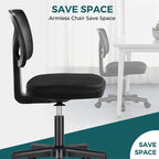 Chaise de bureau sans accoudoirs avec dossier