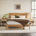  Transitional Solid Wood Queen Bed