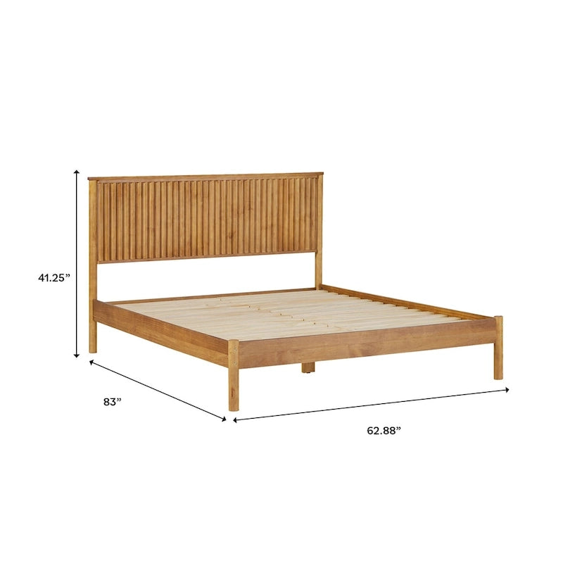 Transitional Solid Wood Queen Bed