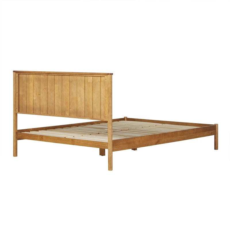 Transitional Solid Wood Queen Bed