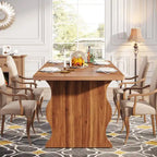 Modern Dining Table, 63Rectangular Kitchen Table Black Dinner Table