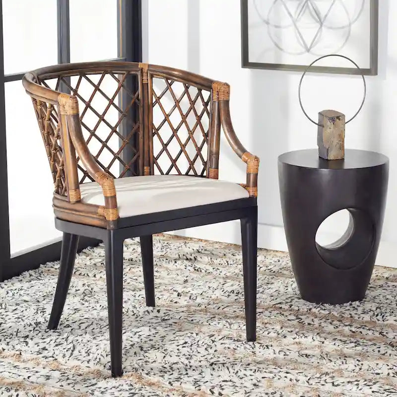 Fauteuil en rotin tressé Theona - 22,3L x 23P x 31,3H - 22Lx23Px31H
