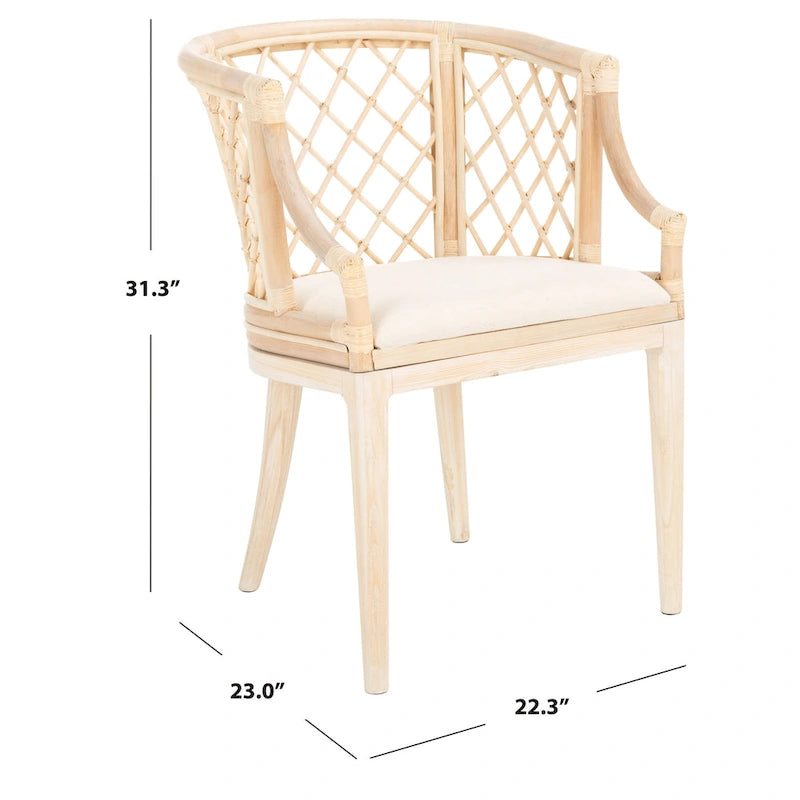 Fauteuil en rotin tressé Theona - 22,3L x 23P x 31,3H - 22Lx23Px31H