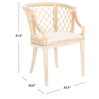 Fauteuil en rotin tressé Theona - 22,3L x 23P x 31,3H - 22Lx23Px31H