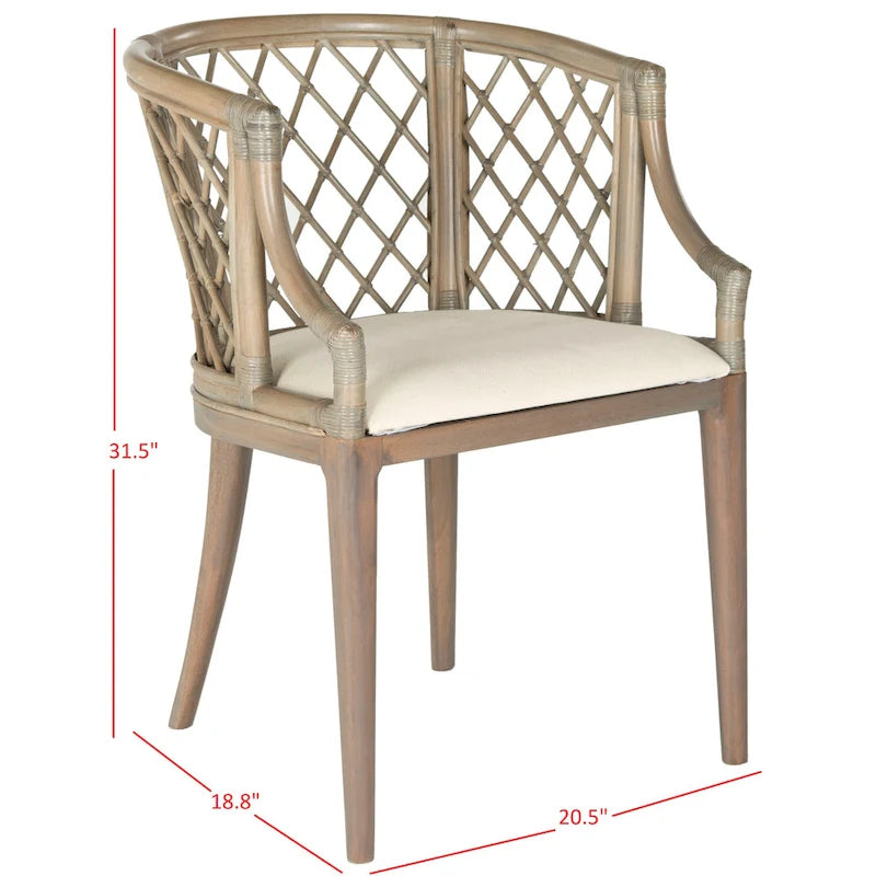 Fauteuil en rotin tressé Theona - 22,3L x 23P x 31,3H - 22Lx23Px31H