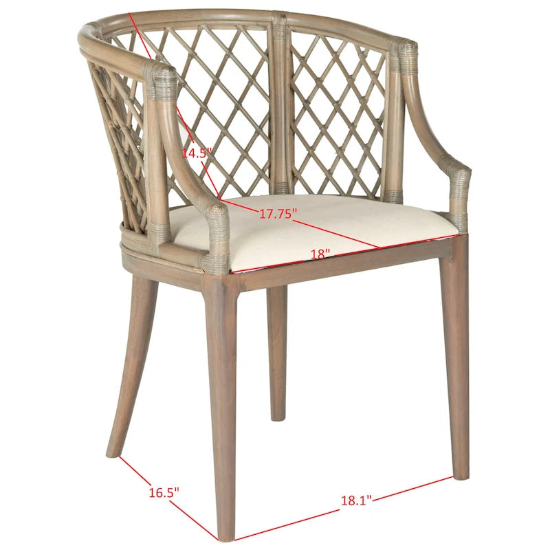 Fauteuil en rotin tressé Theona - 22,3L x 23P x 31,3H - 22Lx23Px31H