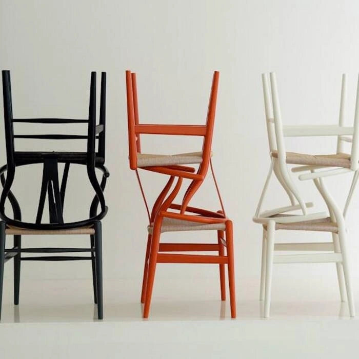 Modern Wood Dining Chair With Open Back Arm Armchair Hemp Seat For Home Restaurant Office