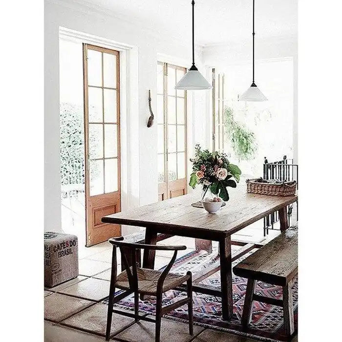 Chaise de salle à manger moderne en bois avec accoudoirs à dossier ouvert et siège en chanvre pour la maison, le restaurant, le bureau
