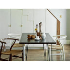 Chaise de salle à manger moderne en bois avec accoudoirs à dossier ouvert et siège en chanvre pour la maison, le restaurant, le bureau