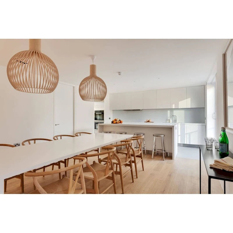 Chaise de salle à manger moderne en bois avec accoudoirs à dossier ouvert et siège en chanvre pour la maison, le restaurant, le bureau
