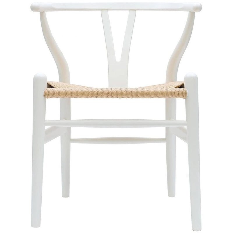 Chaise de salle à manger moderne en bois avec accoudoirs à dossier ouvert et siège en chanvre pour la maison, le restaurant, le bureau