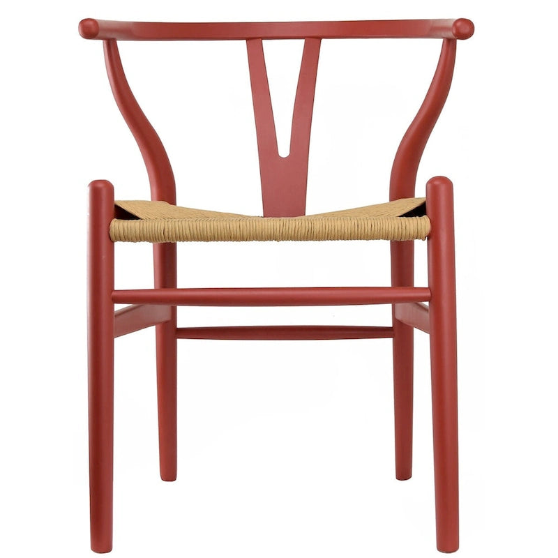 Chaise de salle à manger moderne en bois avec accoudoirs à dossier ouvert et siège en chanvre pour la maison, le restaurant, le bureau