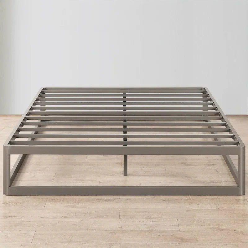 Cadre de lit plateforme en métal robuste de 12 pouces McAlpin gris