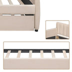 Classic Full Size Velvet Upholstered Daybed with a Trundle Bed