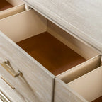 Drayden Transitional Oak Solid Wood 3-Piece Dresser and 2 Nightstand Bedroom Set