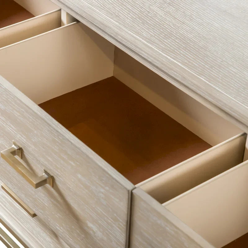 Drayden Transitional Oak Solid Wood 3-Piece Dresser and 2 Nightstand Bedroom Set