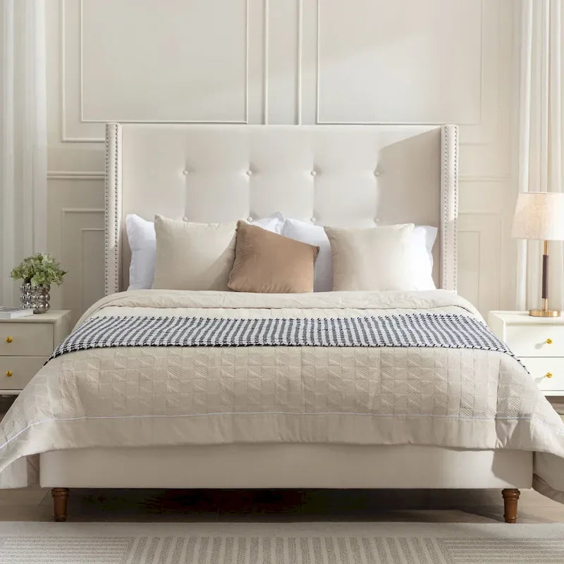 54High Headboard Peyton Upholstered King Bed
