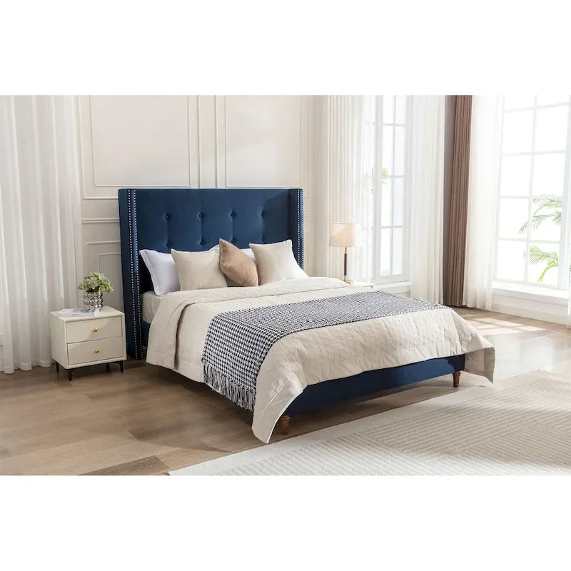 54High Headboard Peyton Upholstered King Bed