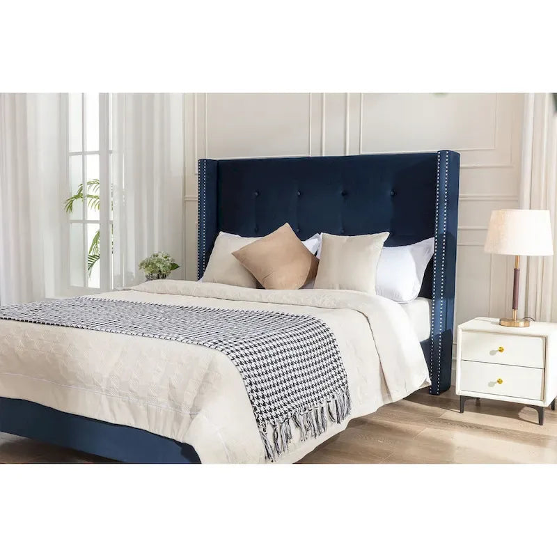 54High Headboard Peyton Upholstered King Bed