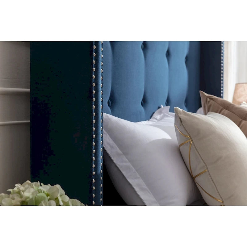 54High Headboard Peyton Upholstered King Bed