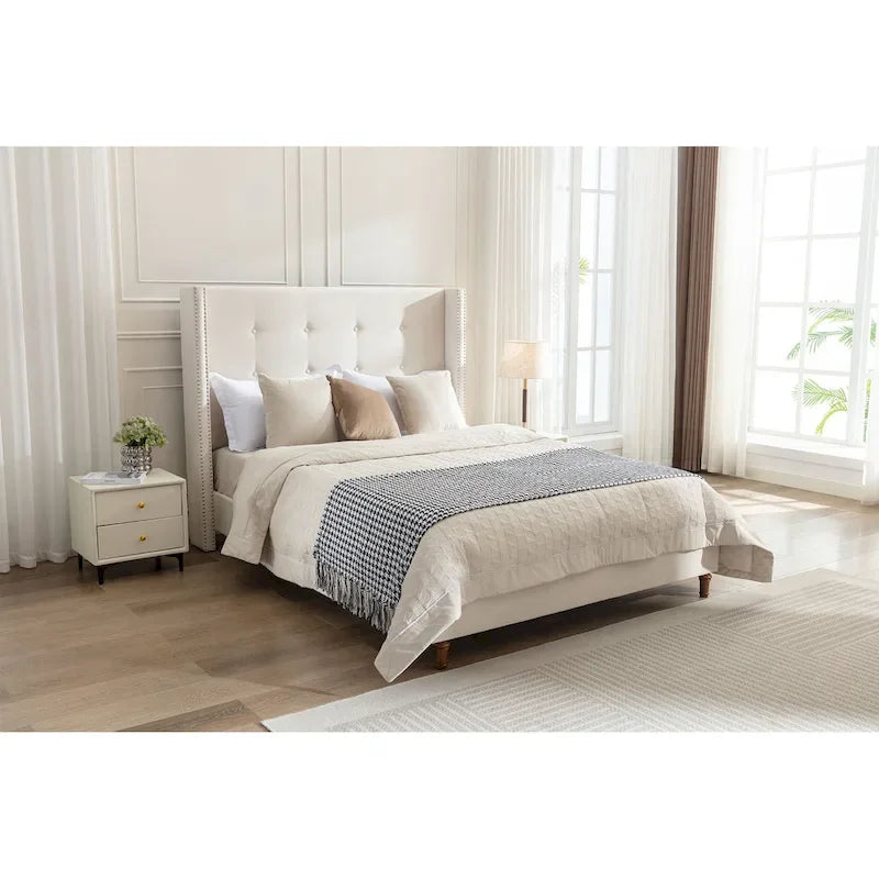 54High Headboard Peyton Upholstered King Bed