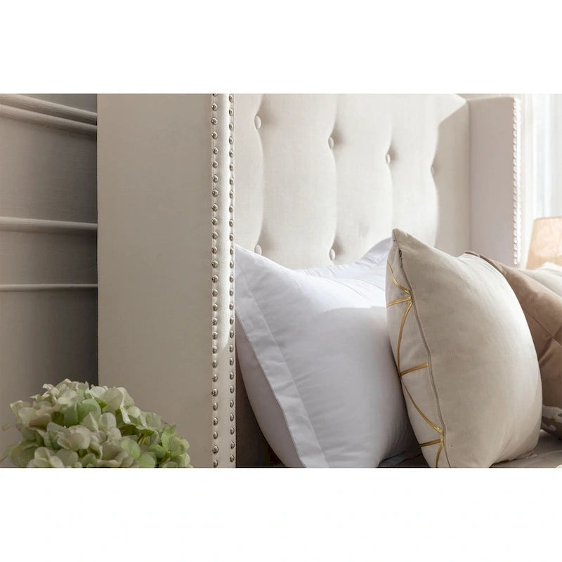 54High Headboard Peyton Upholstered King Bed