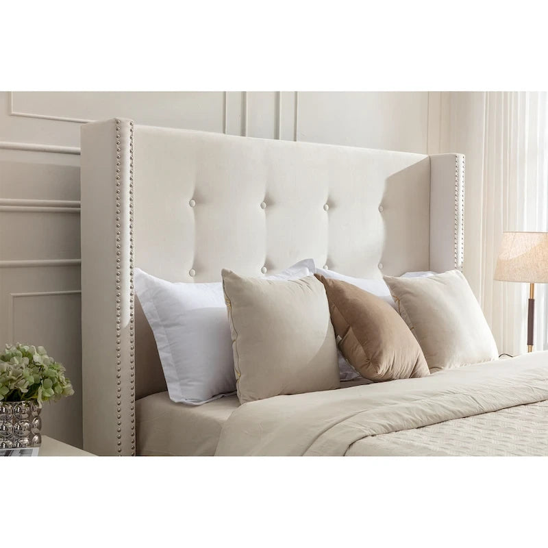 54High Headboard Peyton Upholstered King Bed