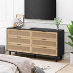 6-Drawers Rattan Storage Cabinet Rattan Drawer