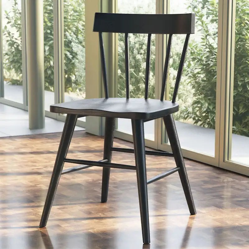  Hava Dining Chair - Solid Oak Wood with Spindle-Back