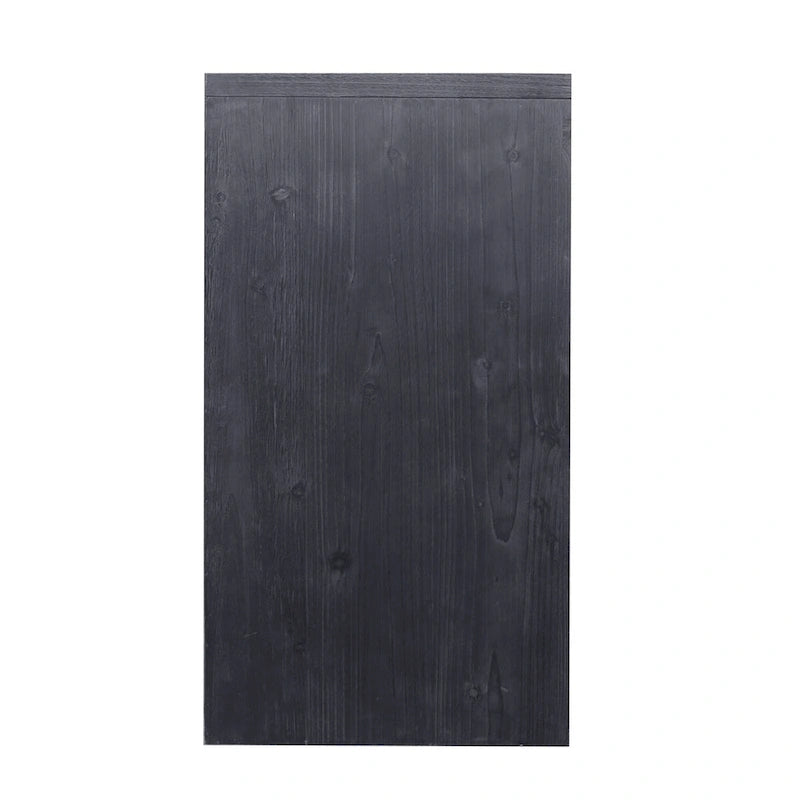 Vaisselier buffet desserte d'appoint 4 portes en bois noir antique style rustique de 152,4 cm