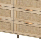 6-drawers Rattan Storage Cabinet - 43.31L x 15.75W x 29.53H
