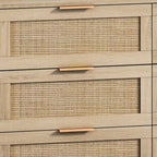6-drawers Rattan Storage Cabinet - 43.31L x 15.75W x 29.53H