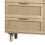 6-drawers Rattan Storage Cabinet - 43.31L x 15.75W x 29.53H